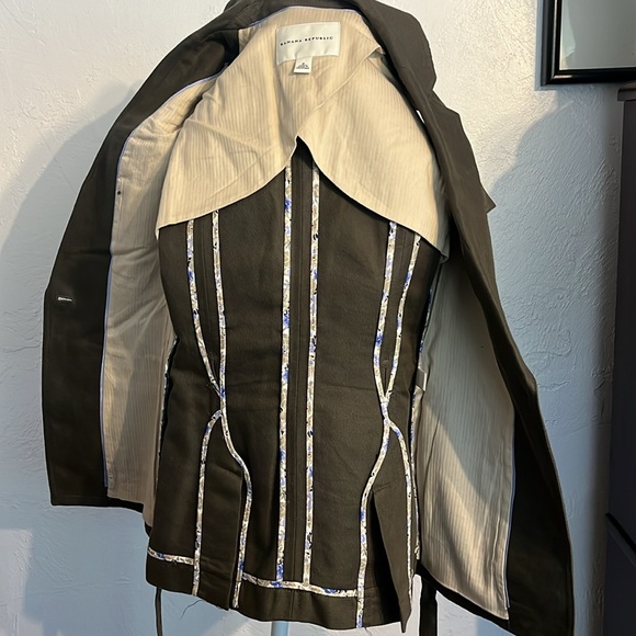 Banana Republic linen/cotton Tailored Vest with tie at waist sz 0 - Picture 9 of 12